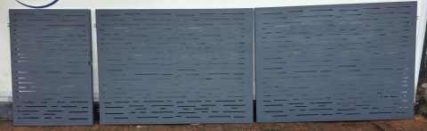 Brama 2 skrzydłowa 400x150cm CNC MONTANA (zestaw z furtką i słupkami)